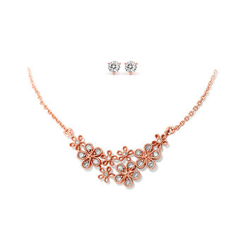 Pica LéLa Little Daisy Necklace with Bonus CZ Stud Earrings