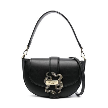 Just Cavalli Metallic Snake-Detail Shoulder Bag